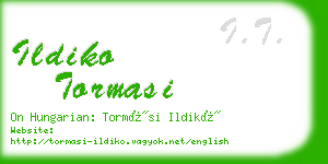 ildiko tormasi business card